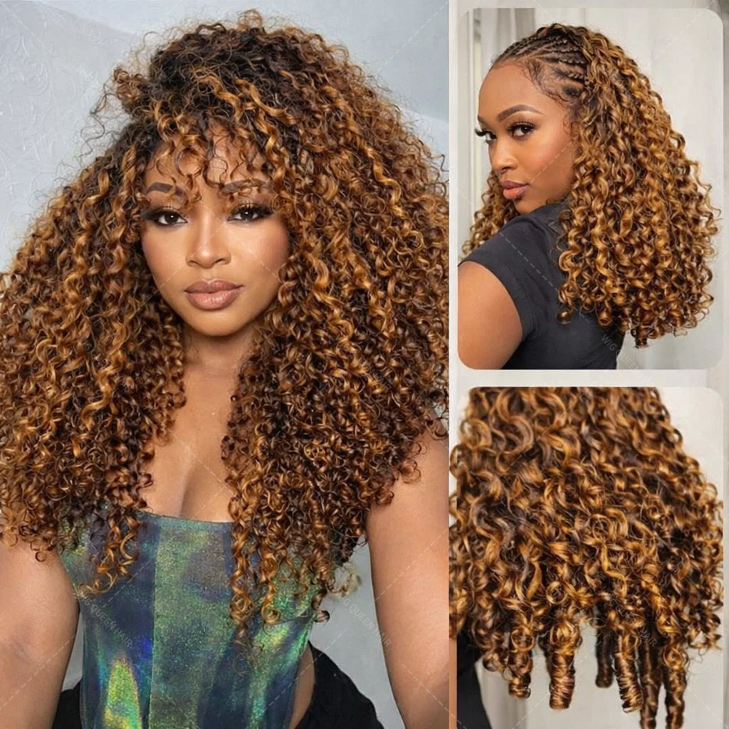 P427 Highlight Burmese Curly F - Feather Hair Extension ulasan dan harga