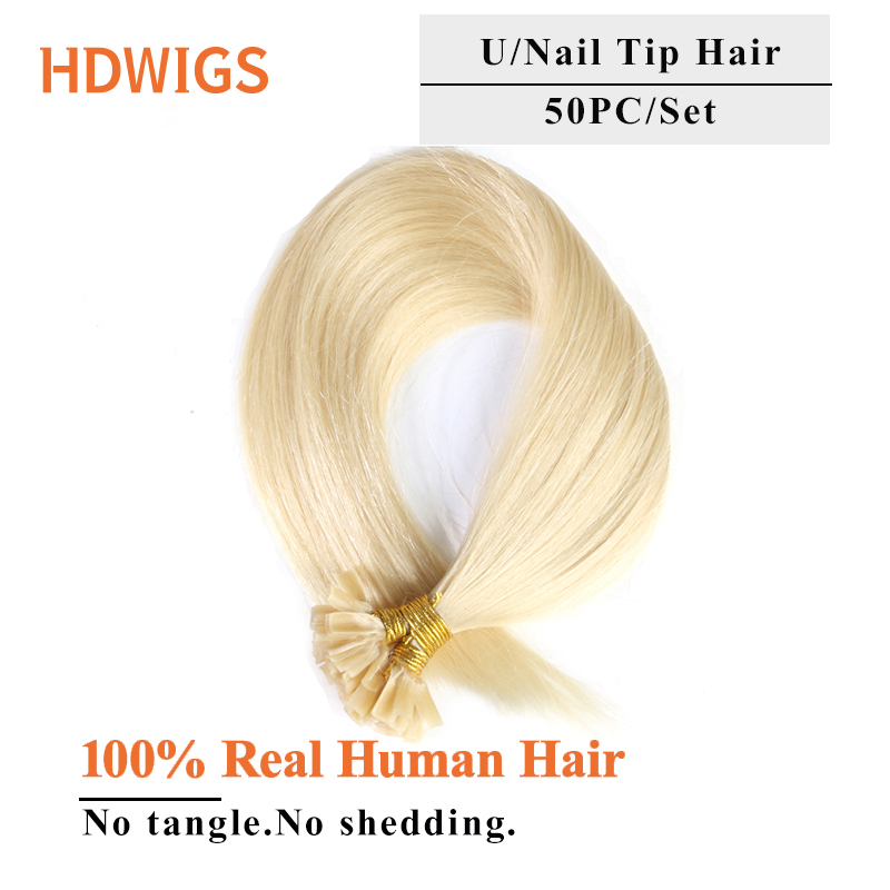 Straight U Nail Tip Hair Exten - Hair Care Color ulasan dan harga