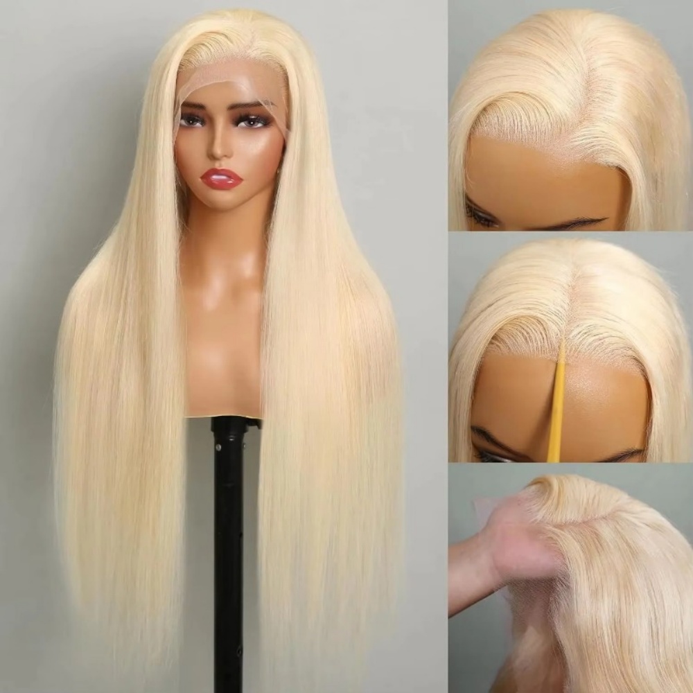 613 Blonde Human Hair Wig HD L - Lace Front Wig ulasan dan harga
