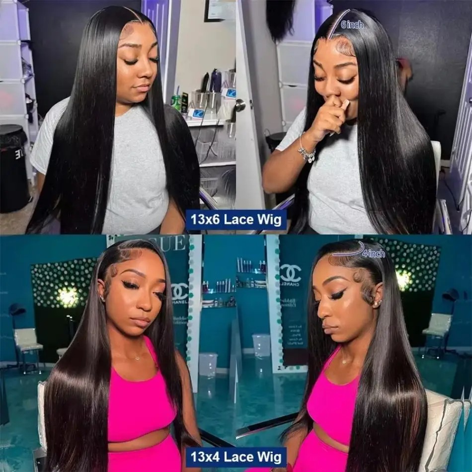 40 Inch Straight Human Hair Wi - Lace Front Wig ulasan dan harga