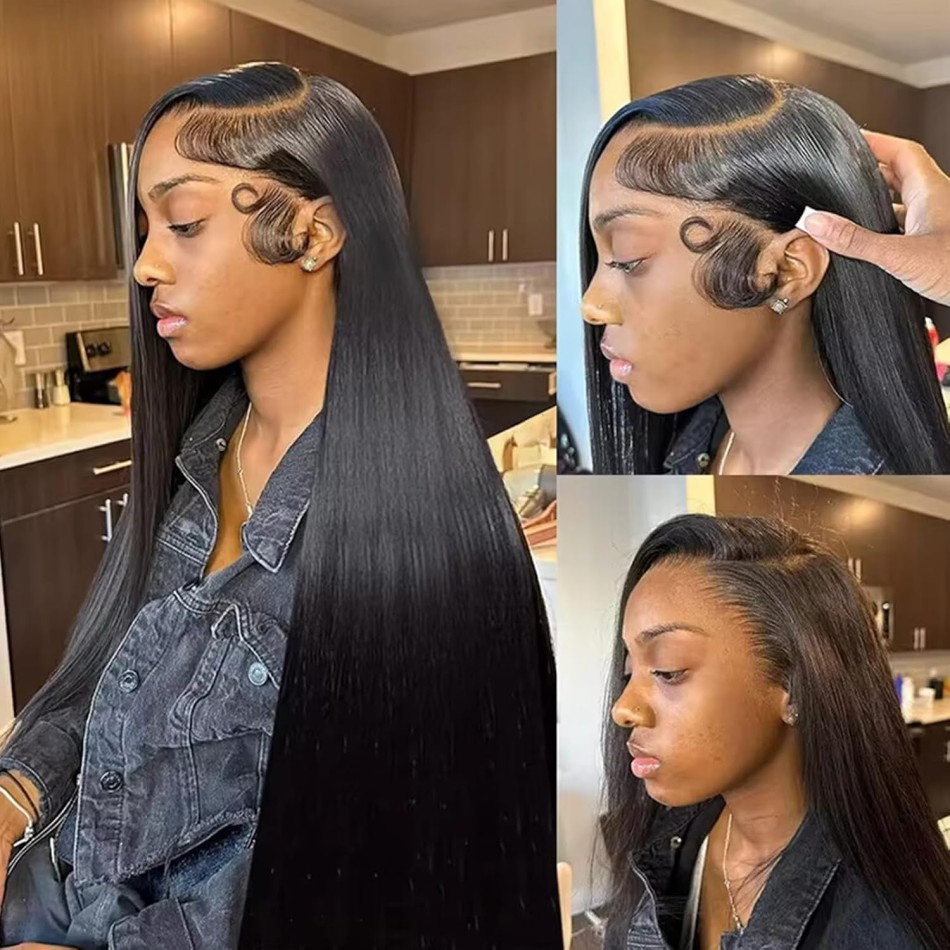 40 Inch Straight Human Hair Wi - Lace Front Wig ulasan dan harga