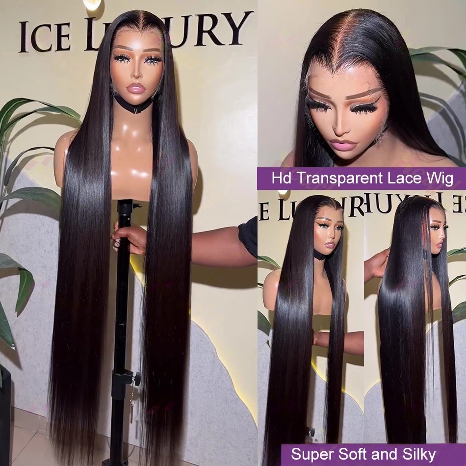 40 Inch Straight Human Hair Wi - Lace Front Wig ulasan dan harga