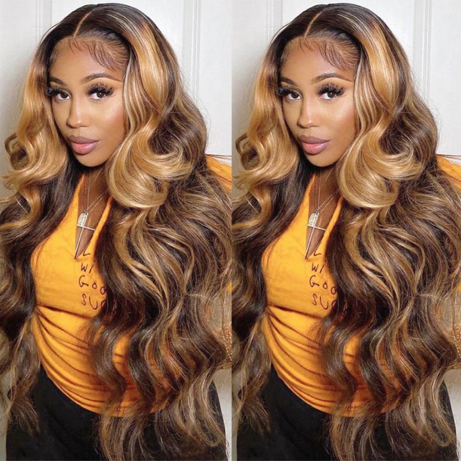250 Density Highlight Wigs Hum - Lace Front Wig ulasan dan harga