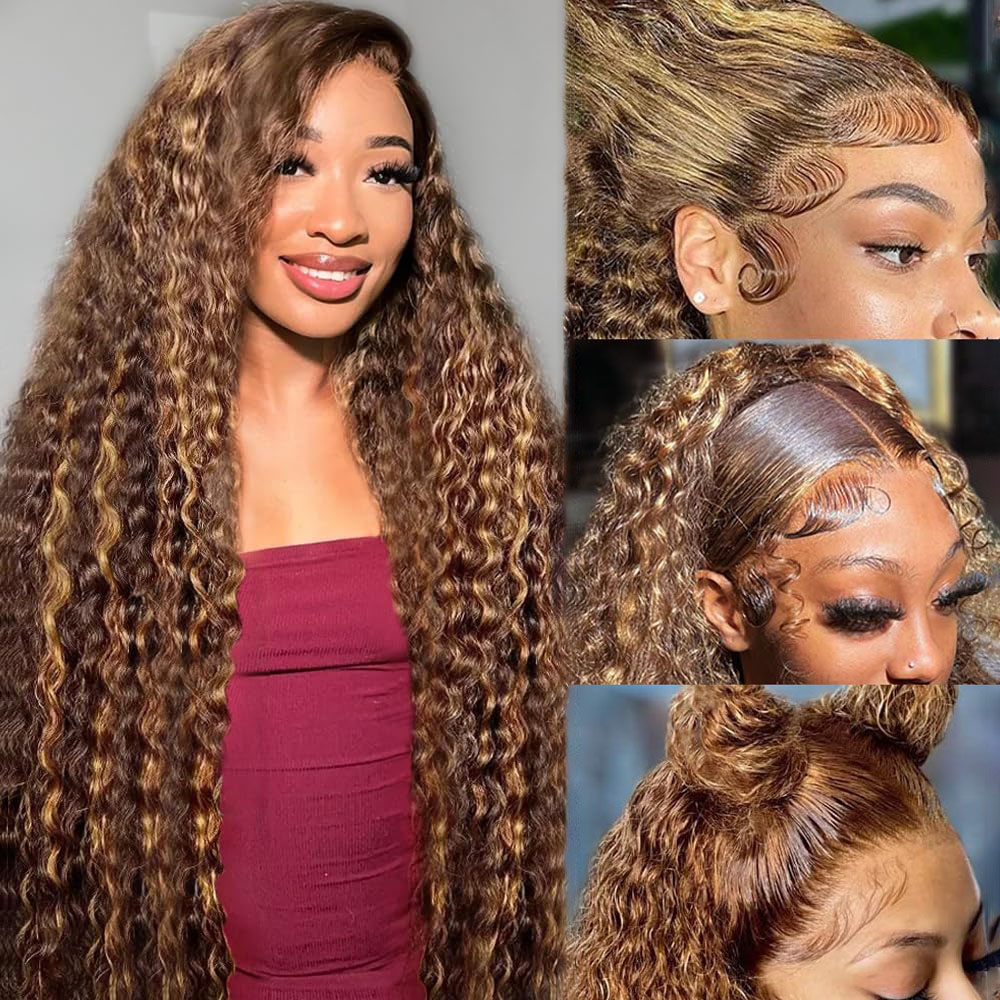 36 Inch Deep Wave P4/27 Highli - Lace Front Wig ulasan dan harga