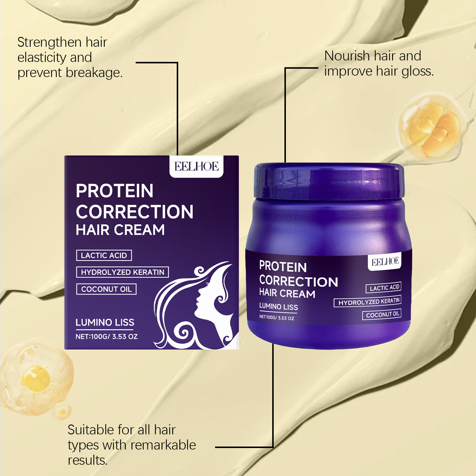 Protein Hair Straightening Cre - Hair Care Dupes ulasan dan harga