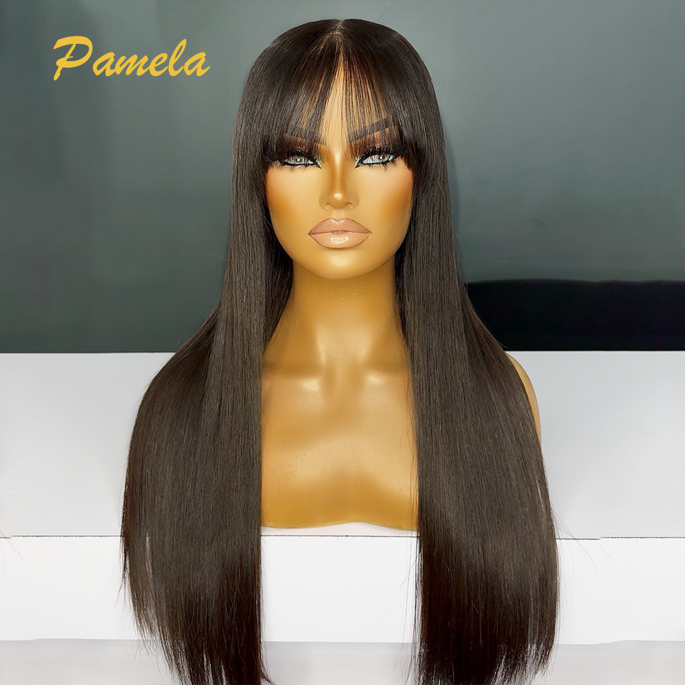 Brazilian Pre Cut Bone Straigh - Lace Front Wig ulasan dan harga
